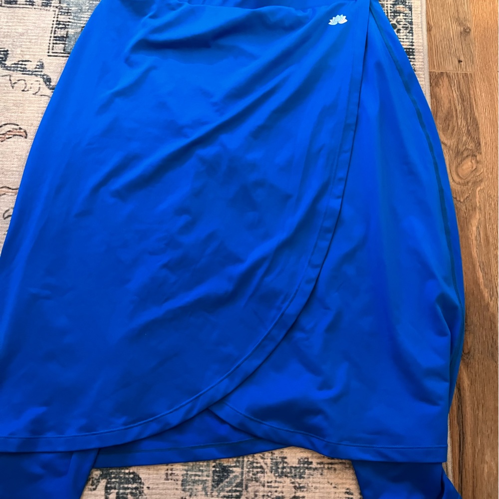 Snoga Athletics Electric Blue Faux Wrap Skirt